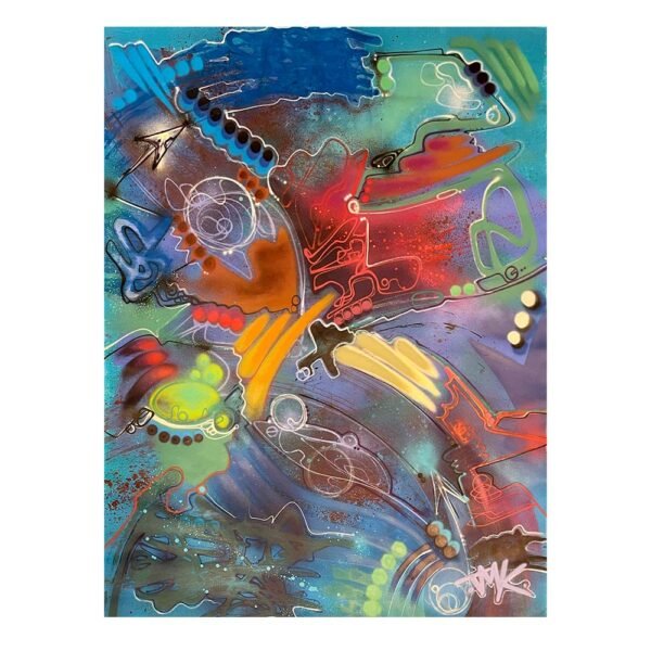 Hatchikian-Gallery_Torrick-Ablack-aka-TOXIC_When-the-party's-over_2021_Spray paint-on-canvas